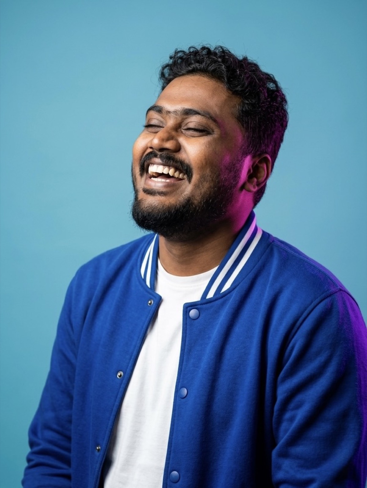 thrinadhsai smiling Indian author portrait